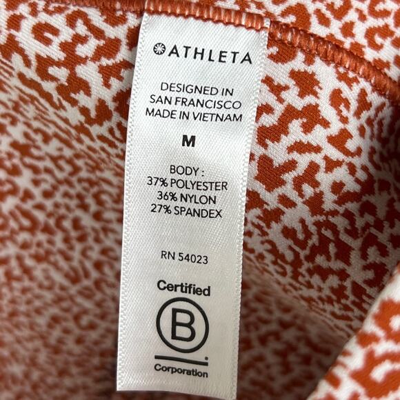 Athleta Salutation Stash Pocket Textured 7/8 Tight M Micro Cheetah Rust - Picture 5 of 7